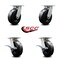 Service Caster 6 Inch Kingpinless Phenolic Wheel Swivel Caster Set with 2 Brakes SCC-KP30S620-PHR-2-SLB-2 - alternate 3
